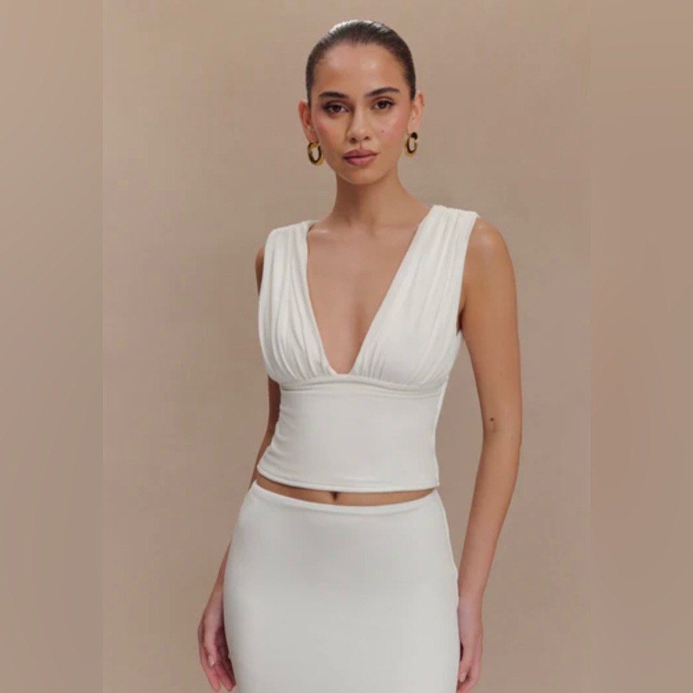 Kerrigan Slinky Ruched Sleeveless Top